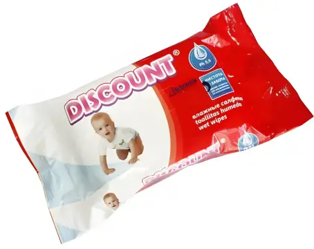 Discount №15 салфетки влажные для детей с экстрактом ромашки