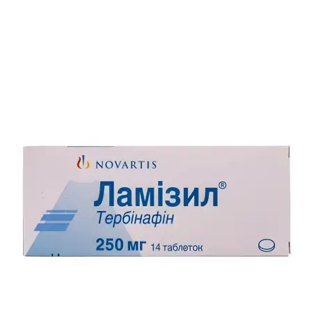 Ламизил таблетки противогрибковые по 250 мг, 14 шт.