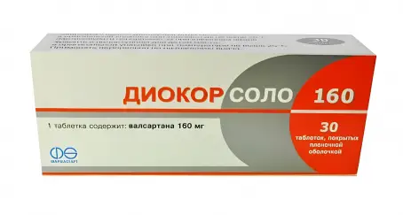 Диокор Соло таблетки по 160 мг, 30 шт.
