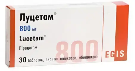 Луцетам 800 мг №30 табл. в/о