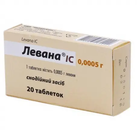 Левана IC снотворные таблетки по 0,0005 г, 20 шт.