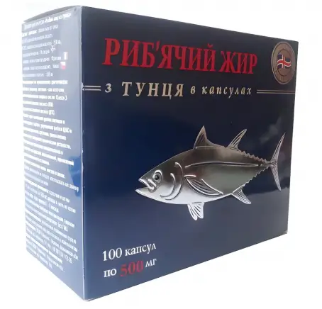 Рыбий жир из тунца капсулы по 500 мг, 100 шт.