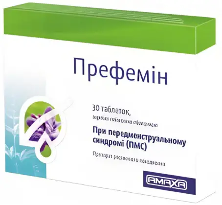 Префемин таблетки при предменструальном синдроме по 20 мг, 30 шт.