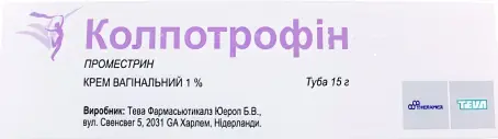 КОЛПОТРОФІН 1% 15 г крем піхв. туба