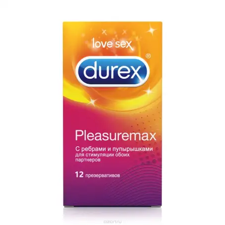 Презервативы DUREX Pleasuremax рельеф. c ребр. и точк. №12