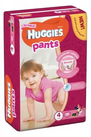 ПОДГУЗ-ТРУСИКИ HUGGIES PANTS 4 (9-14 кг) №36 Girl