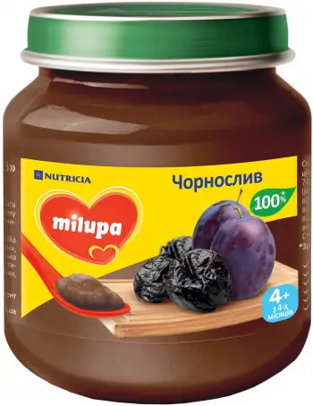 ПЮРЕ MILUPA Чорнослив 4+ міс. 100 г
