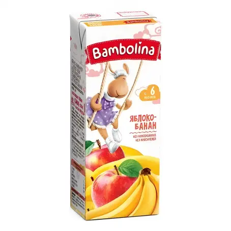НЕКТАР BAMBOLINA яблоко-банан 0,2 л