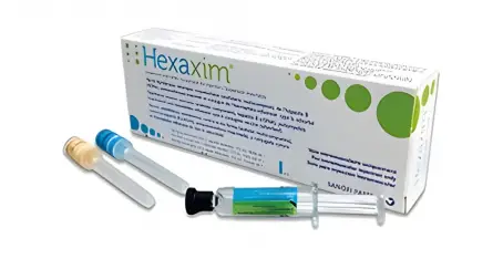 Гексаксим вакцина для профилактики дифтерии, столбняка, коклюша, гепатита B и полиомиелита, суспензия для инъекций по 1 дозе (0,5 мл) в шприце и 2 иглами