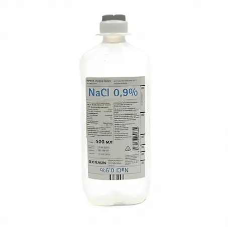 Натрия хлорид раствор для инфузий изотонический 0, 9% Б.Браун, по 500 мл во флаконе, 10 шт.