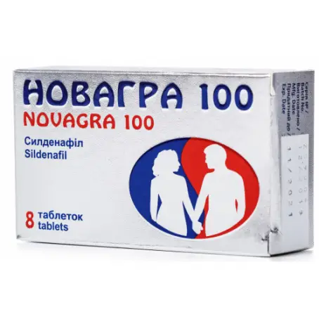 Новагра таблетки для потенції 100 мг №8