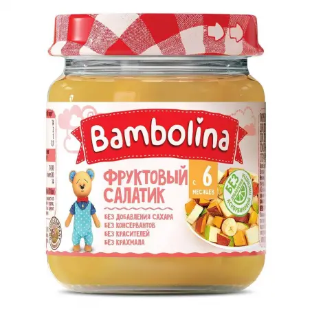 ПЮРЕ BAMBOLINA Фрукт. салатик с 6 мес. 100 г