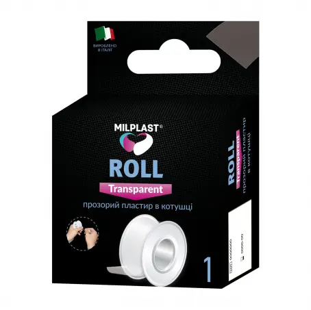 ПЛАСТ. MILPLAST Roll transparent 2,5 х 50 см поліурет. прозор. мікроперфор.