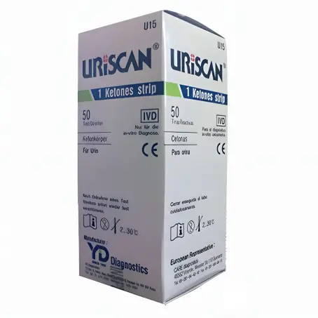 Тест-полоски Uriscan U15 Урискан для анализа мочи  показатель Кетонов №50