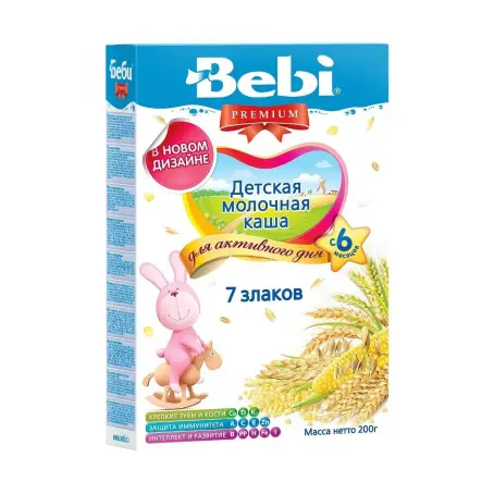 КАША МОЛОЧН. BEBI PREMIUM 7 злаків 200 г