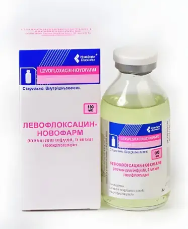 Левофлоксацин-Новофарм розчин для інфузій, 5мг/мл, 100мл