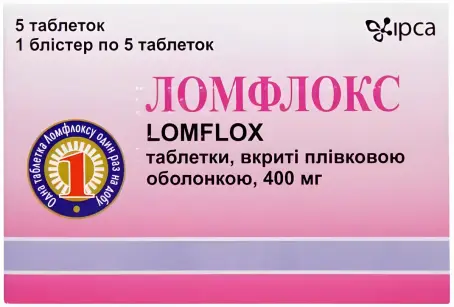 Ломфлокс таблетки 400 мг, 5 шт.