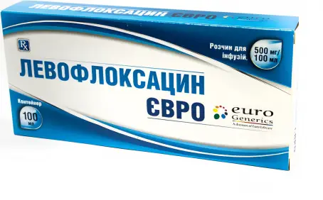 Левофлоксацин Євро розчин для інфузій 500мг/100мл 100мл
