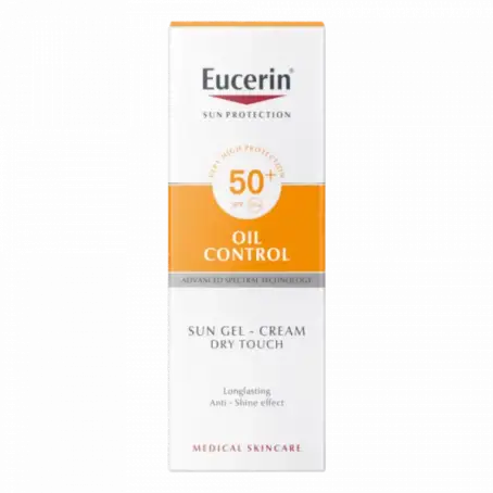Eucerin Oil Control солнцезащитный ультралегкий гель-крем для тела с матирующим эффектом SPF50+, 200 мл