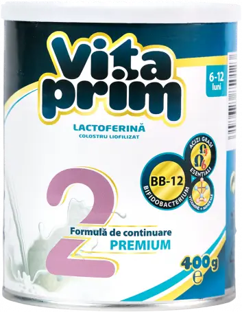 Молочная смесь VITAPRIM2 Premium с лактоферрином, 6-12 месяцев, 400 г
