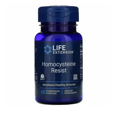 Резистентность гомоцистеина, Homocysteine Resist, Life Extension, 60 капсул