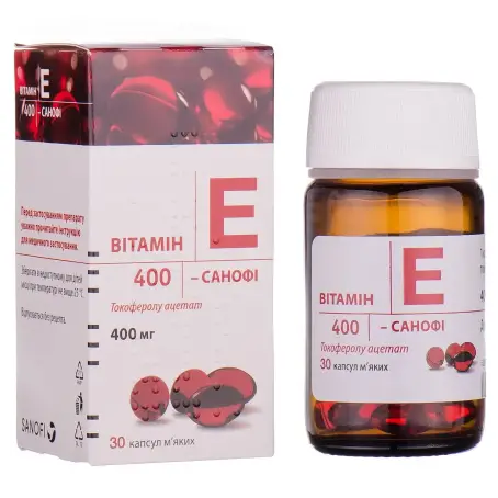 Витамин E 400-Санофи капсулы мягкие 400 мг флакон №30