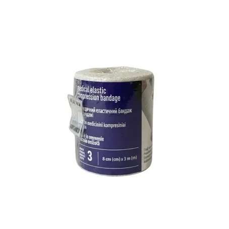 Бинт эластичный компрессионный Lauma Latex Free 80 мм х 3 м, модель 3