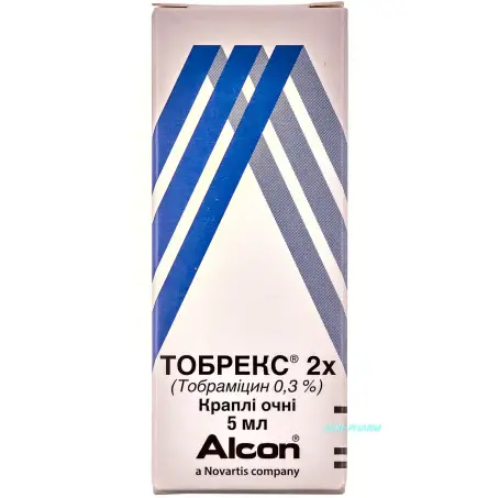 ТОБРЕКС 2Х 3 мг/мл 5 мл кап. глаз.