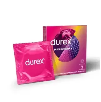 DUREX Pleasuremax Презервативи рел'єф. з ребр. і крапк., №3