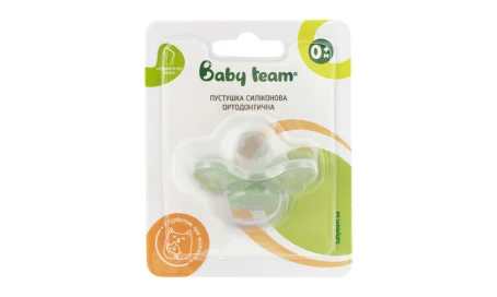 Пустышка силиконовая Baby Team артодонтическая арт. 3001, 1 шт