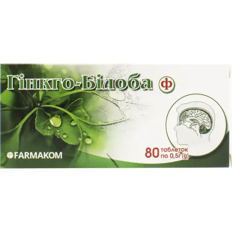 Гинкго билоба-Ф таблетки 500 мг №80