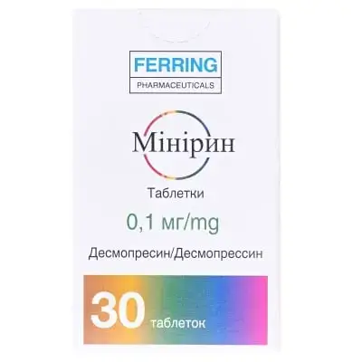 МІНІРИН 0,1 мг №30 табл. фл.