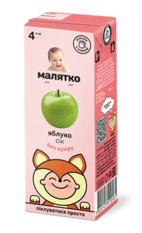 Сок Малятко Яблочный, т/п 200 мл