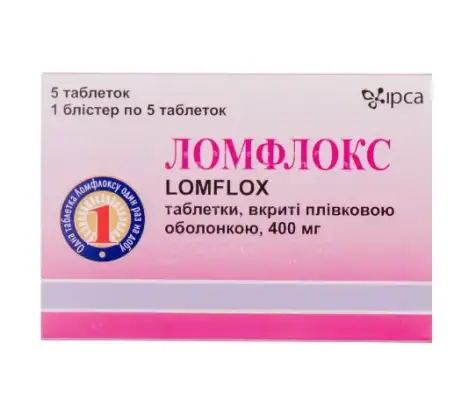 Ломфлокс таблетки 400 мг, 5 шт.