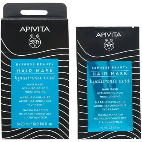 Маска для волосся Apivita Express Beauty Зволоження з гіалуроновою кислотою, 20 мл