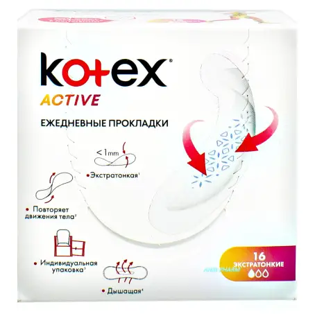 ПРОКЛ KOTEX Active Deo Extra thin №16 щоденн.