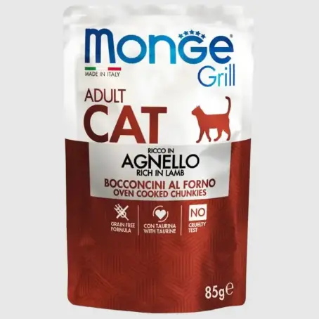 Влажный корм Monge Cat Grill Adult ягненок 85 г