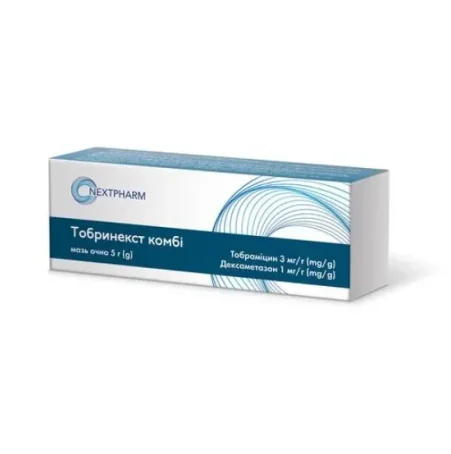 Тобринекст комбі мазь очна по 5 г у тубах алюм.