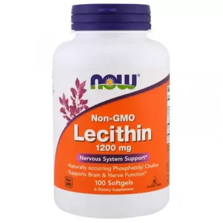 Лецитин, Now Foods, 1200 мг, 100 гел. капс.