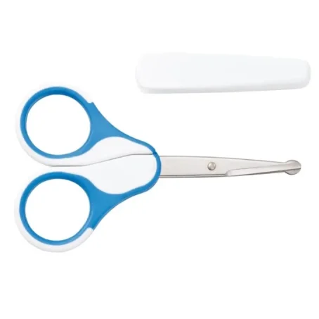 Ножницы безопасные с колпачком голубые Baby-Nova 33338-2