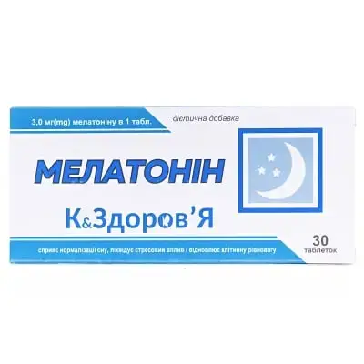 МЕЛАТОНІН К & ЗДОРОВ'Я 200 мг №30 табл.