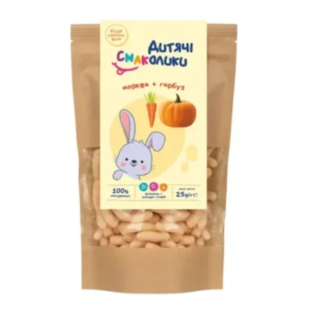 СМАКОЛИКИ ДИТ. МУЛЬТИЗЛАК. Морква+гарбуз 25 г