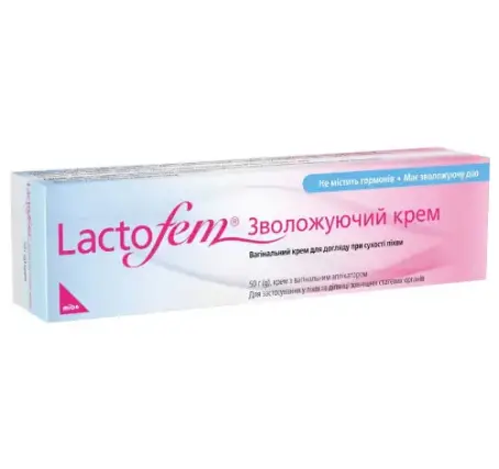 Лактофем Lactofem зволожуючий крем вагінальний по 50 г у тубах