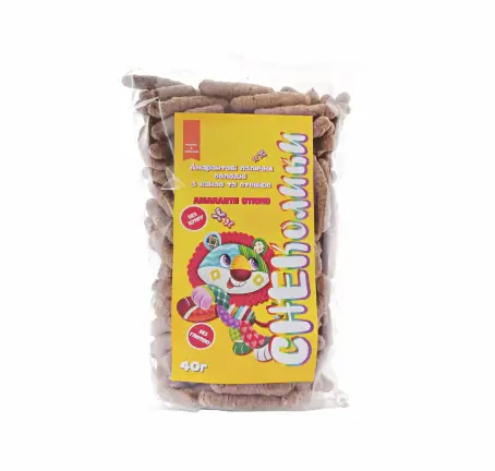 Амарантовые палочки СНЕКолики с какао и стевией, Gluten Free, 40 г, Healthy Generation