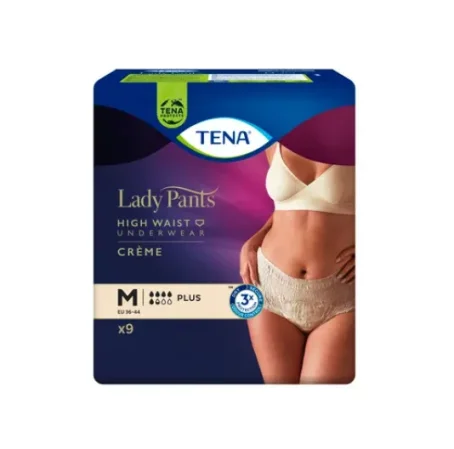 Трусы урологические женские Tena Lady Pants Plus Creme, размер М (75-105 см), 9 шт