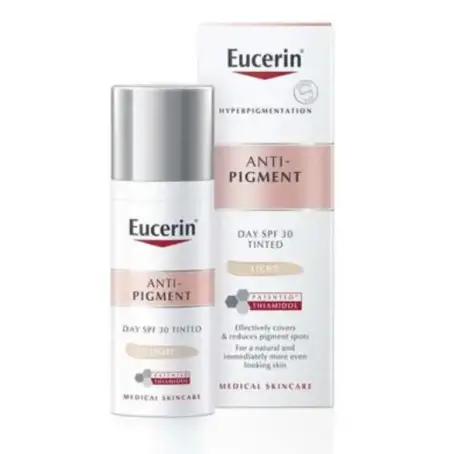 Крем для обличчя Eucerin Anti-Pigment SPF30 денний депігментуючий з тонуючим ефектом відтінок світлий (98352), 50 мл