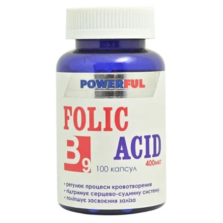 Фолиевая кислота POWERFUL 1 г №100 табл.