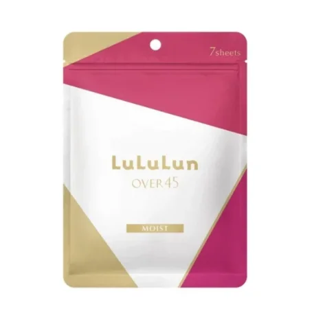 Маска для упругости и увлажнения зрелой кожи Lululun Over45 Camellia Pink омолаживающая, 7 шт