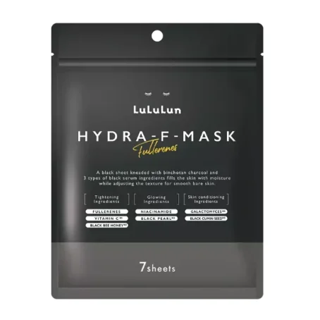 Маска для лица Lululun Face Mask Hydra F очищающая с черным серумом и фуллереном, 7 шт