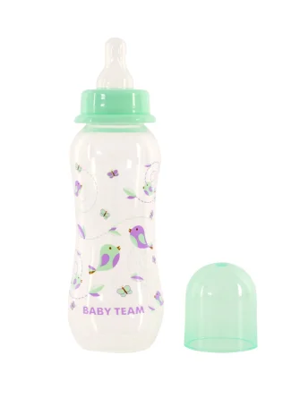 Бутылочка для кормления Baby Team с силиконовой соской арт. 1121, 250 мл